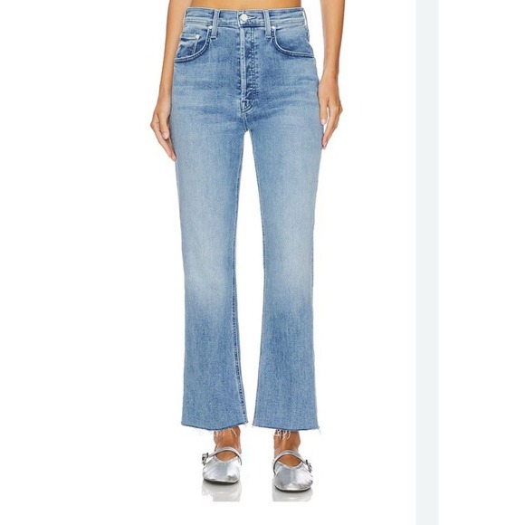 MOTHER Denim - MOTHER The Tripper Ankle Fray Distressed Flare Jeans All Over The Map Size 27